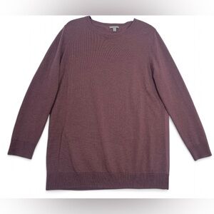 COS Mauve Wool/Polyester Back Tunic Sweater Earthy Boho Office Preppy Sz M City